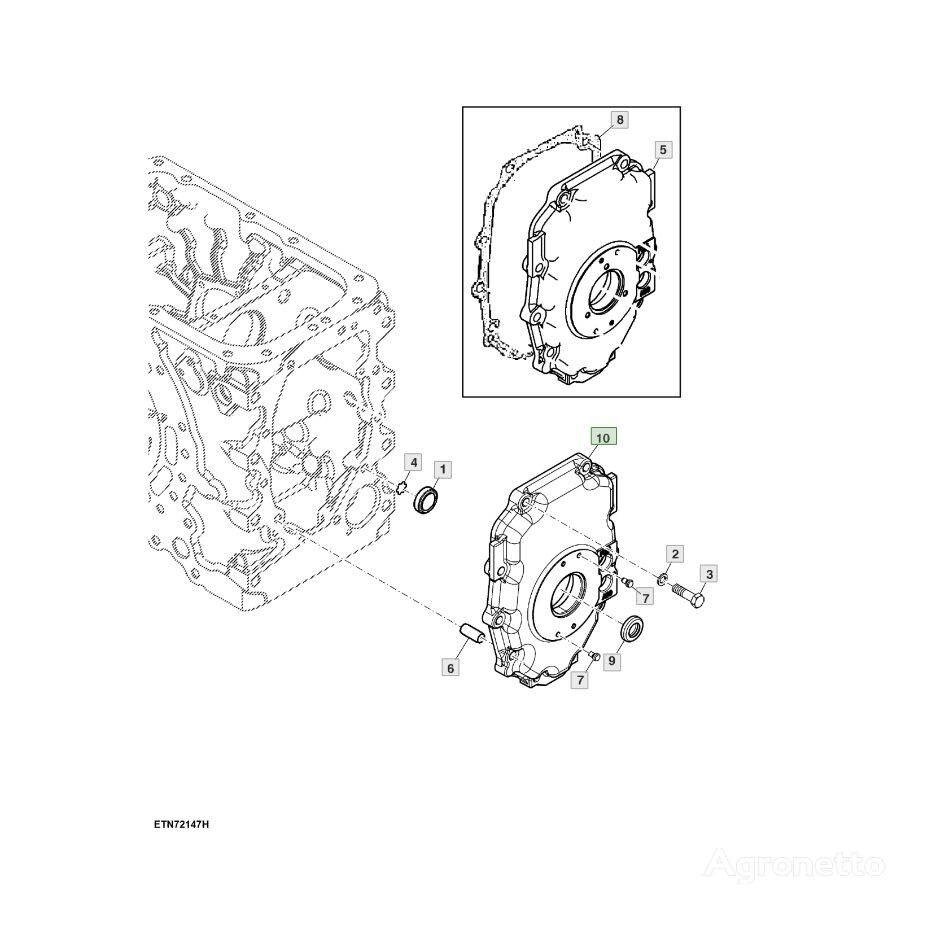 SU54345 PTO für John Deere Radtraktor